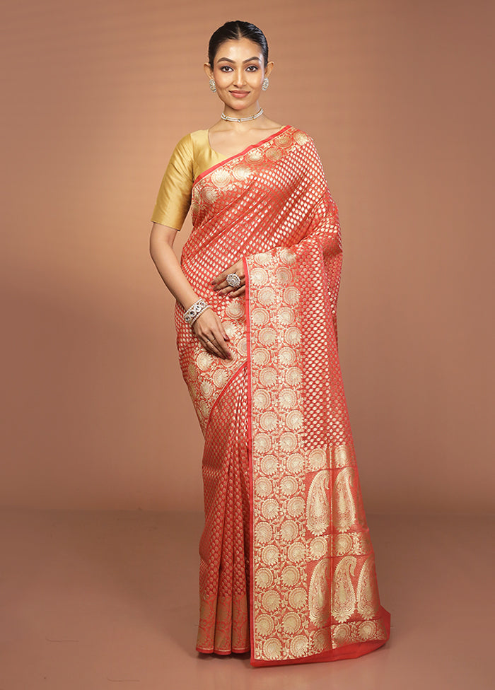 Multicolor Kora Silk Saree With Blouse Piece