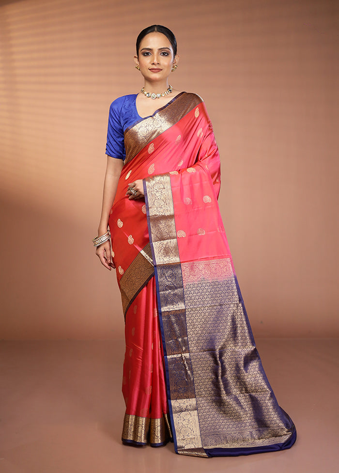 Green Kanjivaram Silk Saree With Blouse Piece