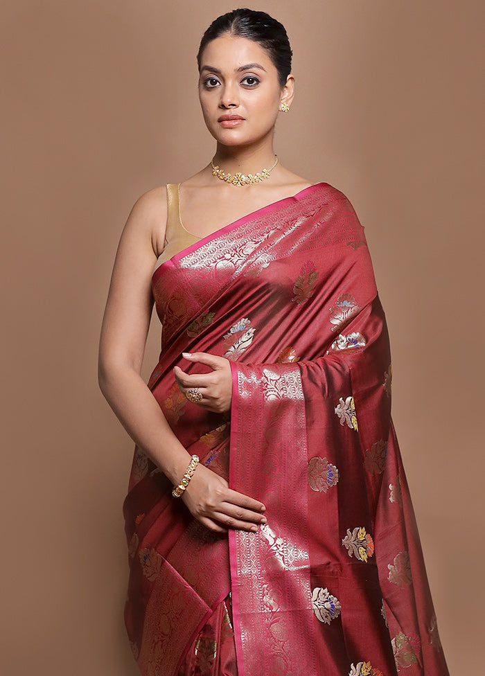 Cream Kora Silk Saree With Blouse Piece