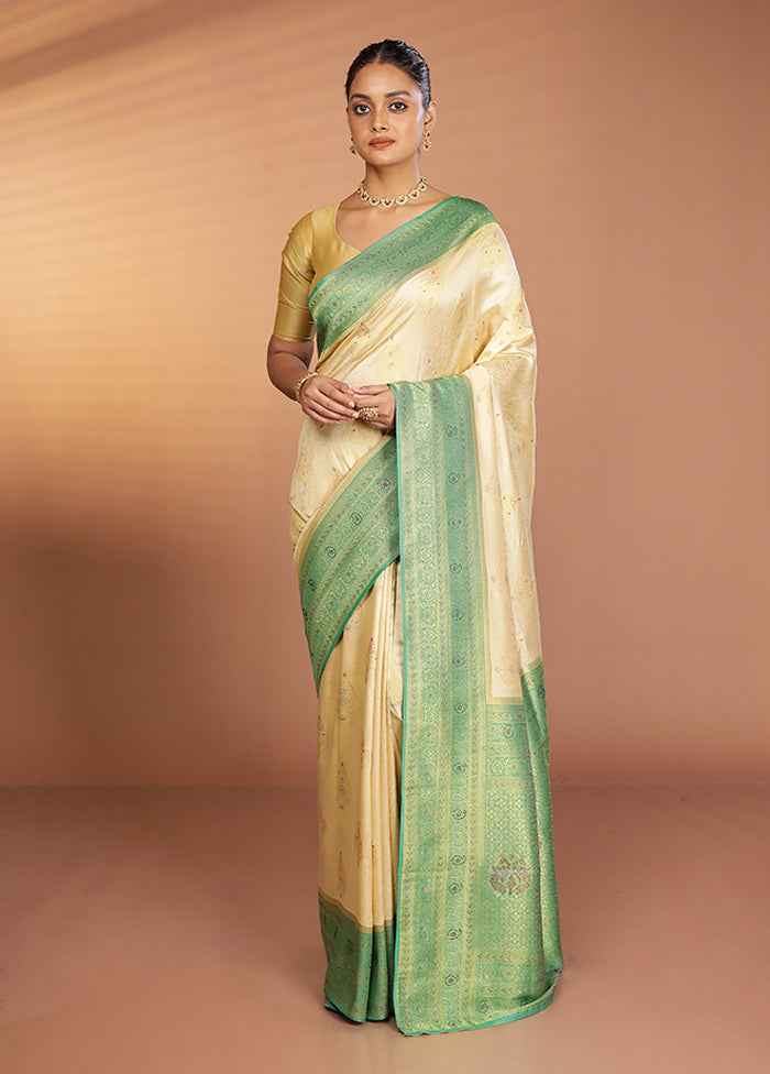 Multicolor Dupion Silk Saree With Blouse Piece