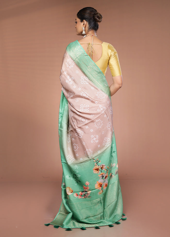Multicolor Dupion Silk Saree With Blouse Piece