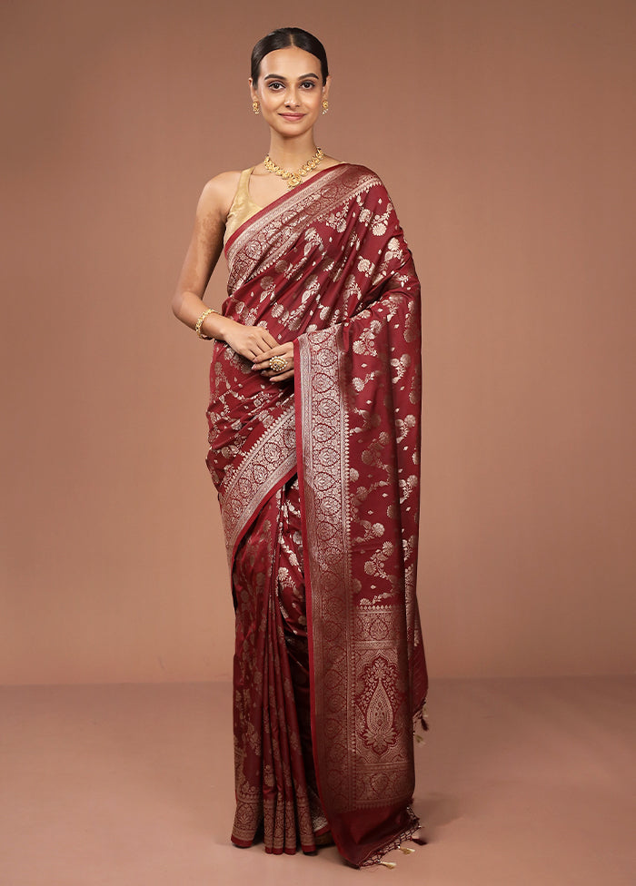 Purple Dupion Silk Saree With Blouse Piece