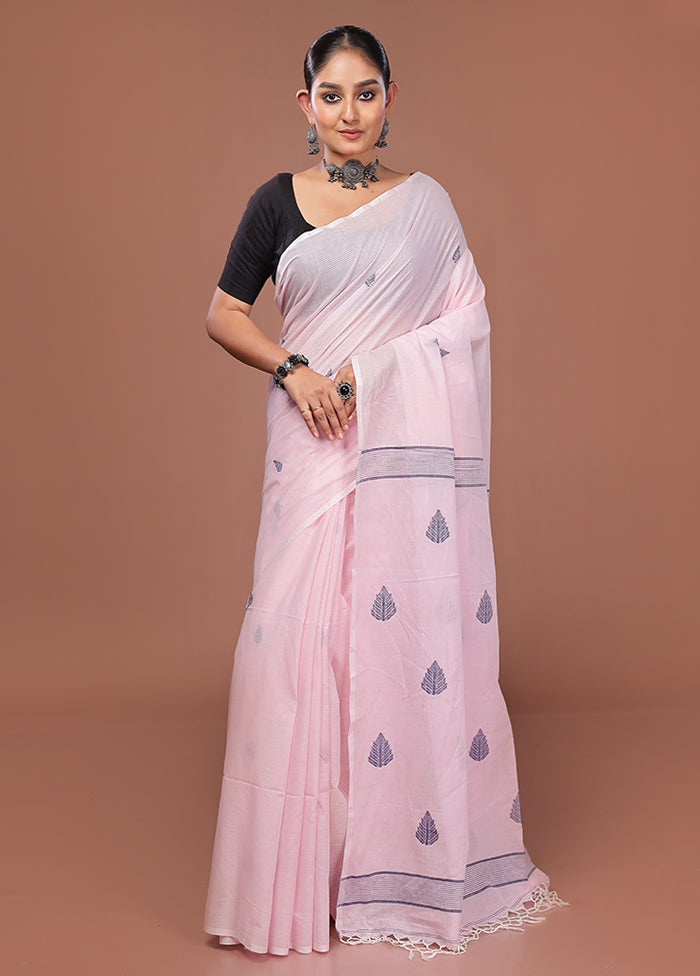 Pink Matka Silk Saree With Blouse Piece