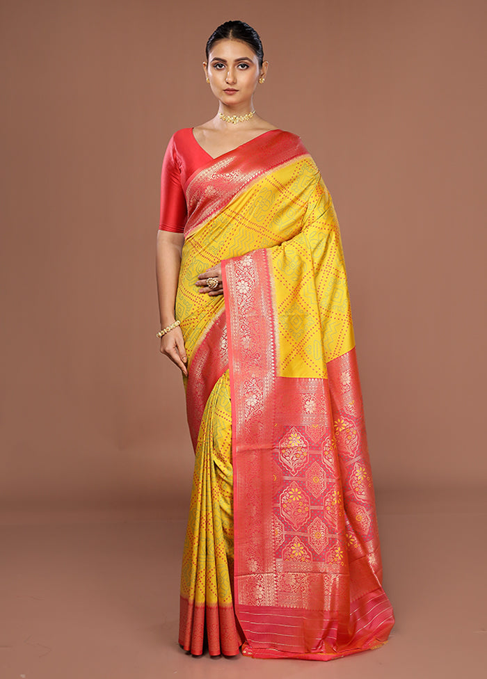 Green Dupion Silk Saree With Blouse Piece