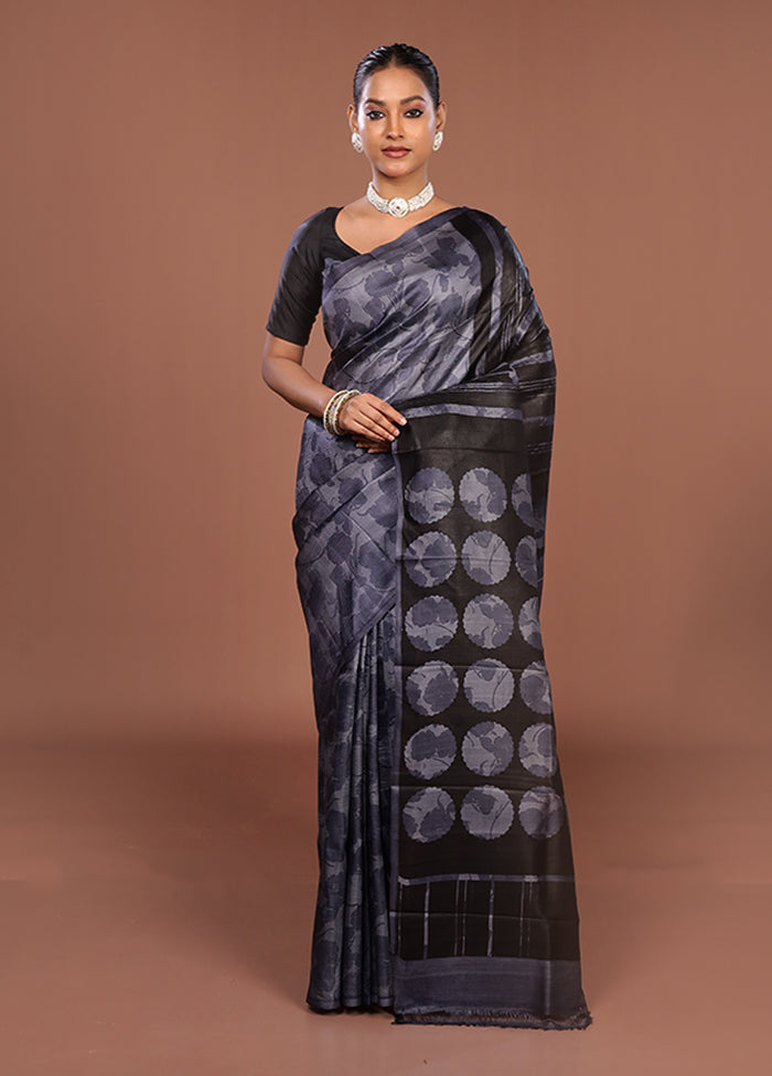 Yellow Printed Pure Silk Saree Without Blouse Piece