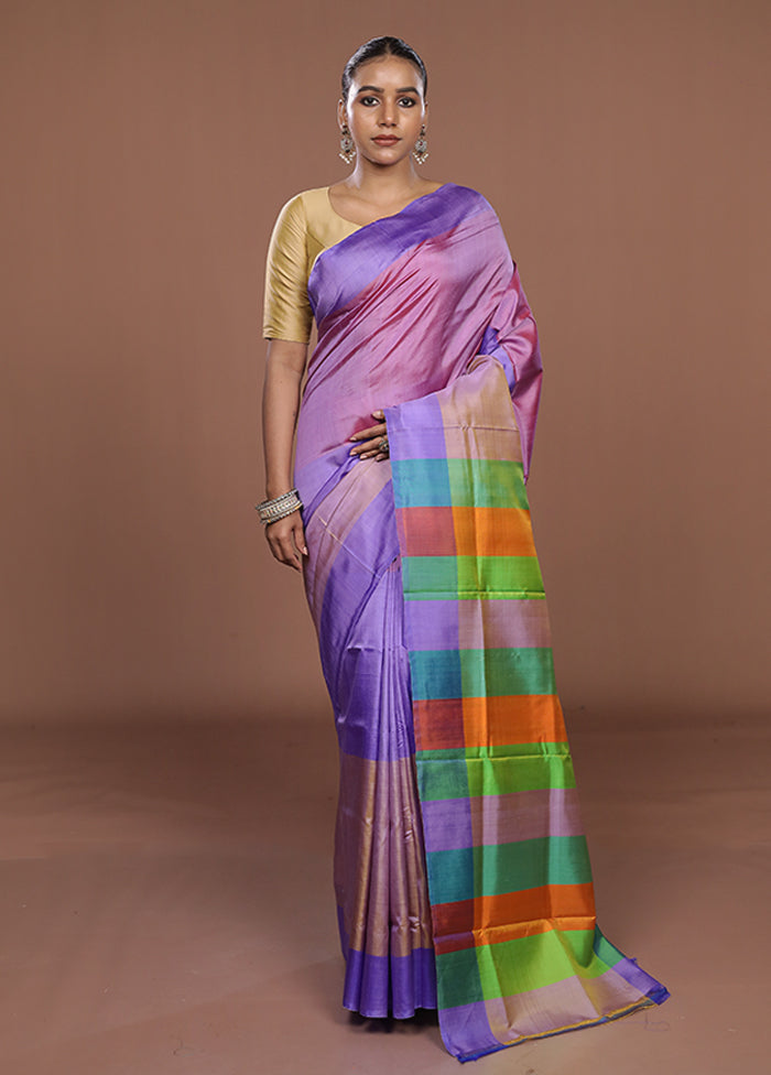Multicolor Printed Pure Silk Saree Without Blouse Piece