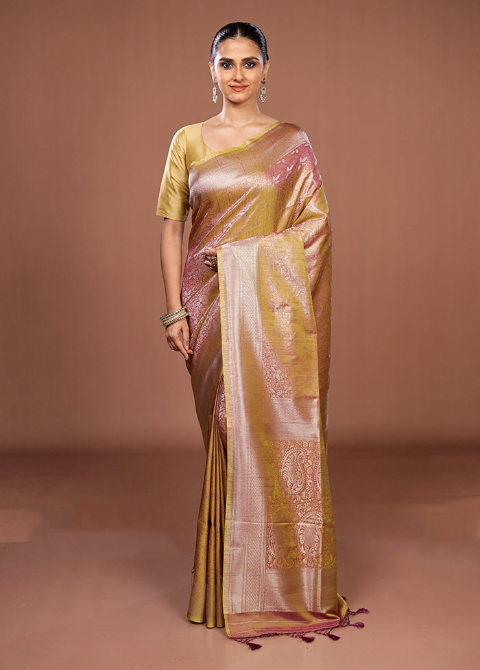 Purple Dupion Silk Saree With Blouse Piece