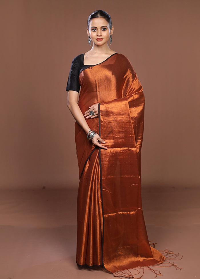 Black Matka Silk Saree With Blouse Piece
