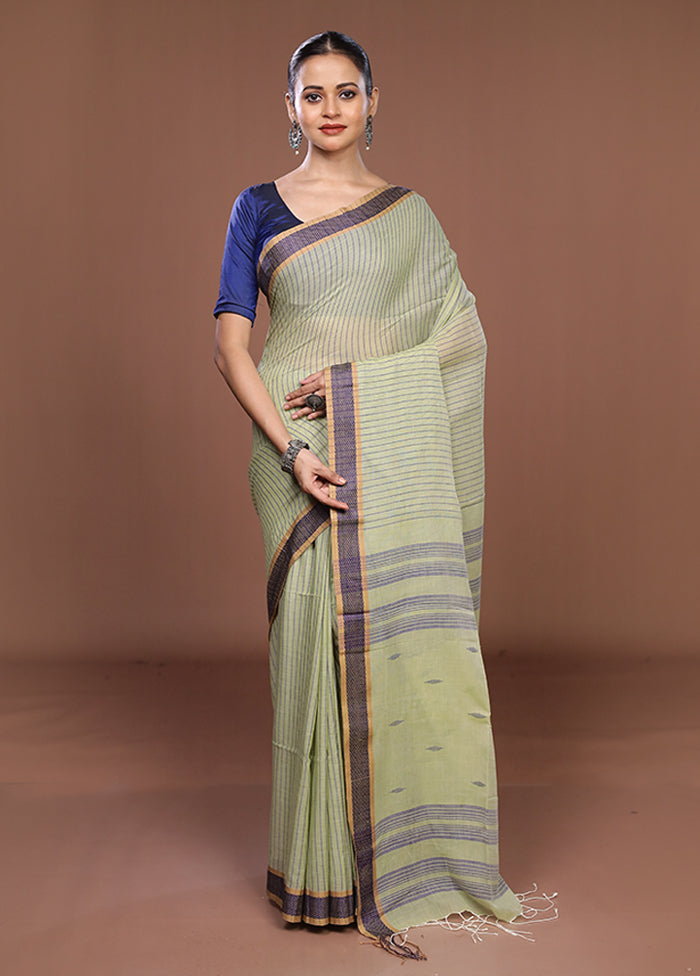 Cream Matka Silk Saree With Blouse Piece