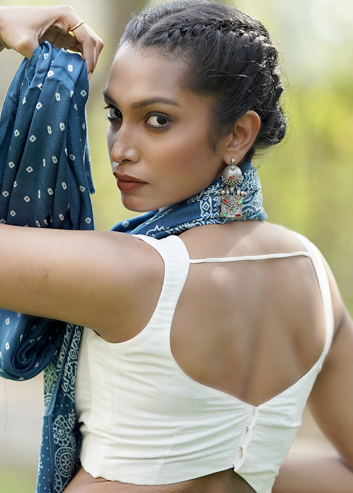 White Dupion Silk Designer Blouse