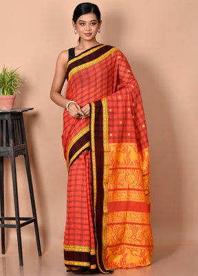 Biswa Bangla Presents Pink Cotton Jamdani Saree With Blouse Piece - Indian Silk House Agencies