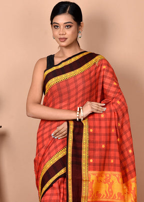 Biswa Bangla Presents Pink Cotton Jamdani Saree With Blouse Piece - Indian Silk House Agencies