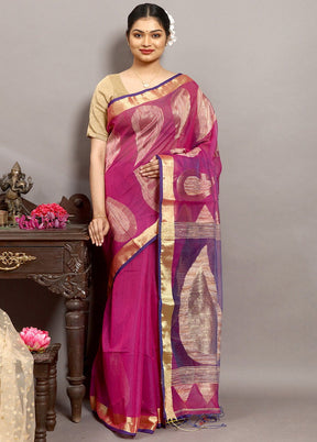 Pink Matka Silk Saree With Blouse - Indian Silk House Agencies