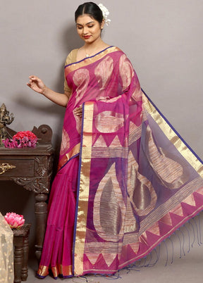 Pink Matka Silk Saree With Blouse - Indian Silk House Agencies