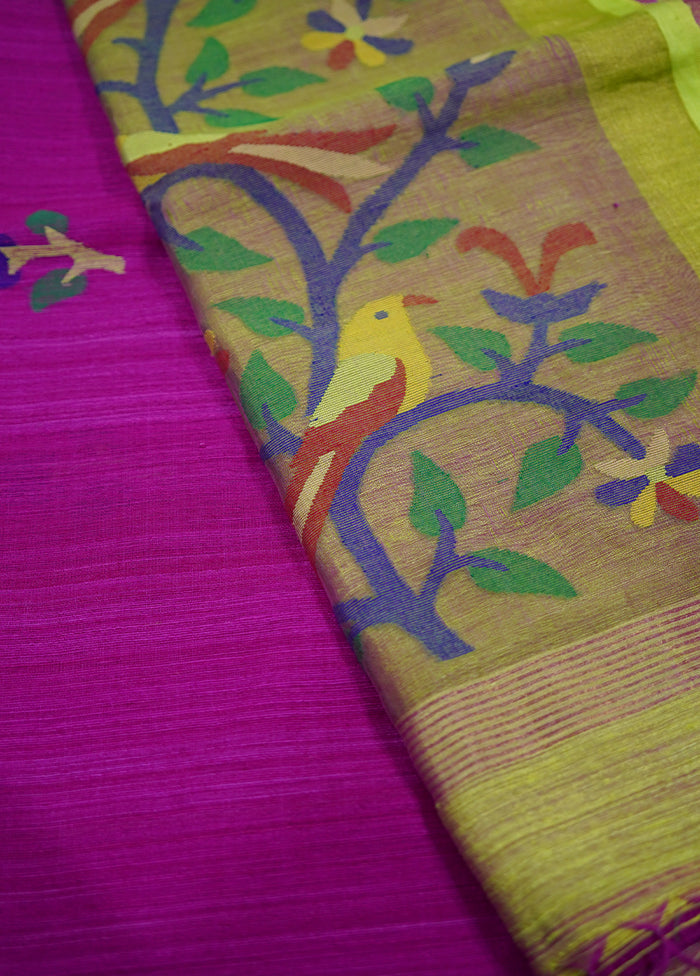 Pink Matka Pure Silk Saree With Blouse Piece - Indian Silk House Agencies