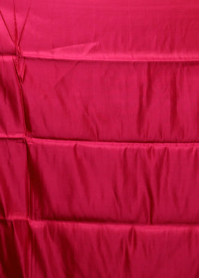 Pink Handloom Banarasi Pure Silk Saree With Blouse Piece