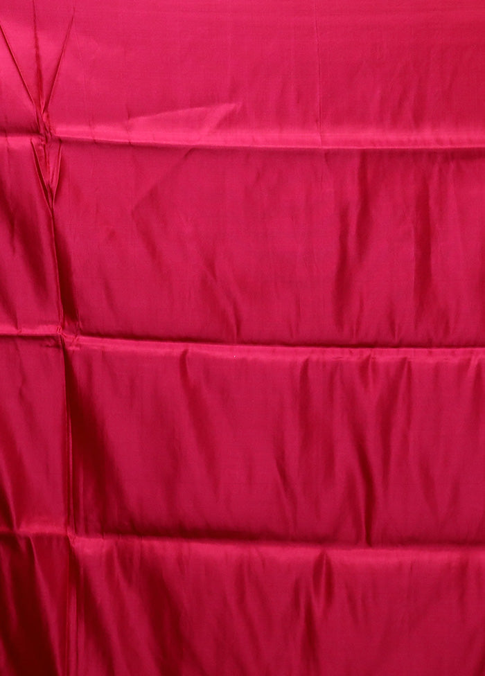 Pink Handloom Banarasi Pure Silk Saree With Blouse Piece