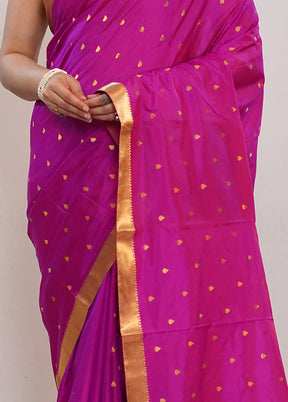 Pink Kanjivaram Silk Saree With Blouse Piece - Indian Silk House Agencies