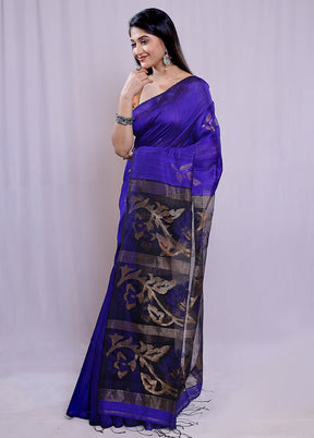 Blue Matka Pure Silk Saree With Blouse Piece - Indian Silk House Agencies