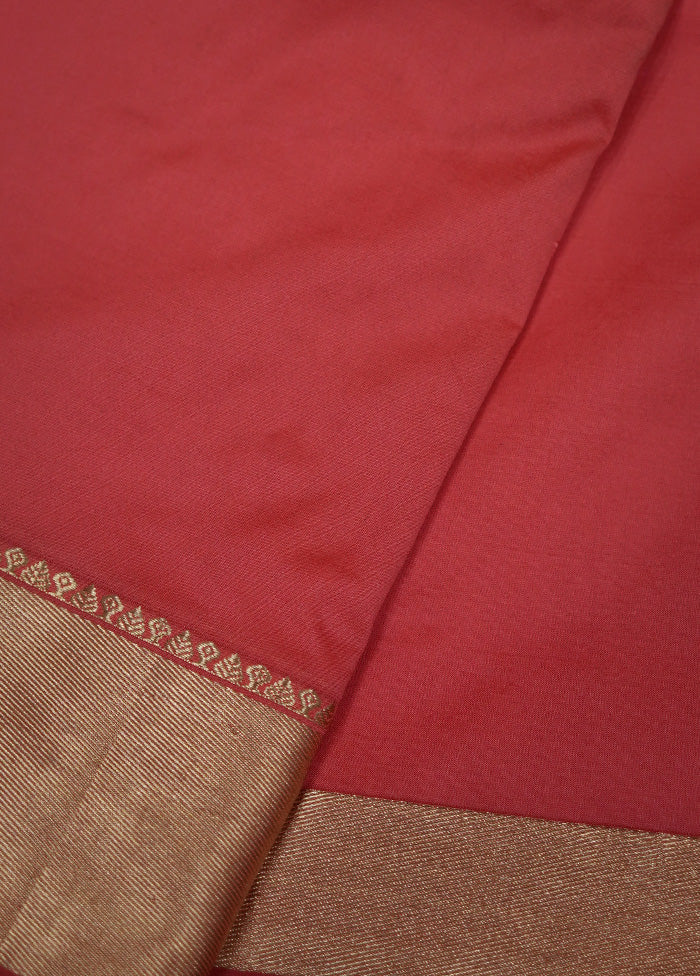 Pink Kanjivaram Silk Saree With Blouse Piece - Indian Silk House Agencies