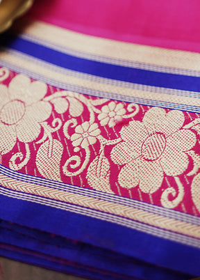 Pink Garad Pure Silk Saree Without Blouse Piece