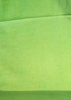 Green Mul Cotton Saree With Blouse Piece - Indian Silk House Agencies