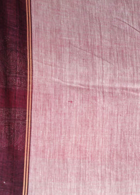 Light Pink Shantipuri Cotton Saree Without Blouse Piece - Indian Silk House Agencies