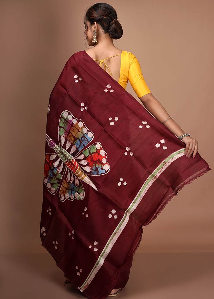 Off White Pure Printed Silk Saree With Blouse Piece - Indian Silk House Agencies