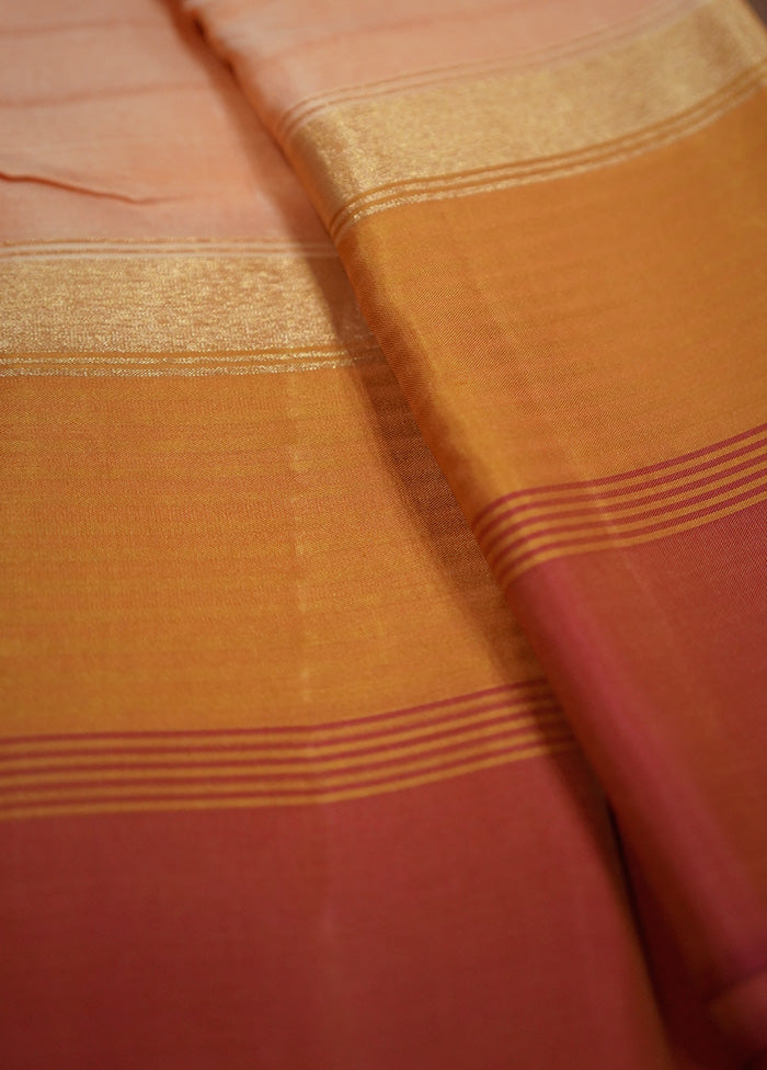 Pink Kanjivaram Silk Saree With Blouse Piece - Indian Silk House Agencies