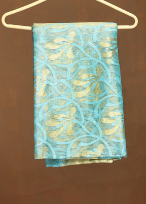 Blue Net Saree With Blouse Piece - Indian Silk House Agencies