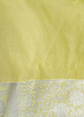 Yellow Kora Silk Saree With Blouse Piece - Indian Silk House Agencies