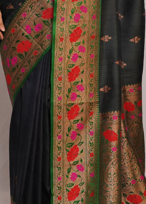 Green Tussar Pure Silk Saree With Blouse Piece - Indian Silk House Agencies