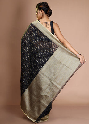 Black Net Saree With Blouse Piece - Indian Silk House Agencies