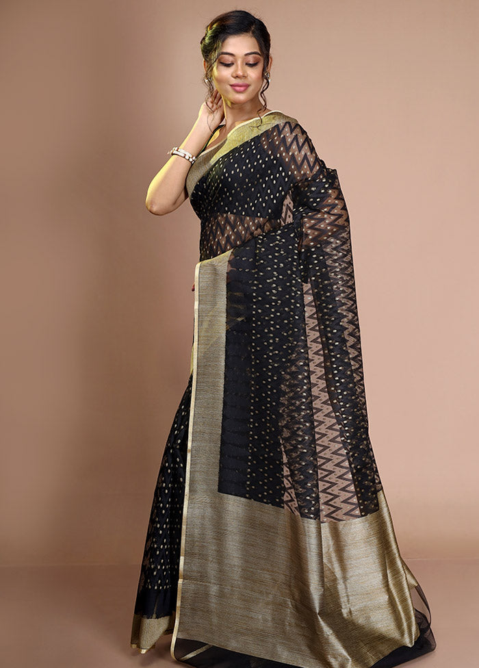 Black Net Saree With Blouse Piece - Indian Silk House Agencies