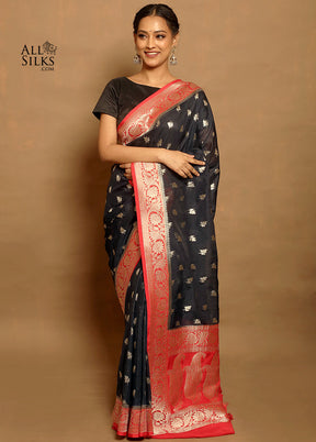 Black Georgette Saree With Blouse Piece - Indian Silk House Agencies