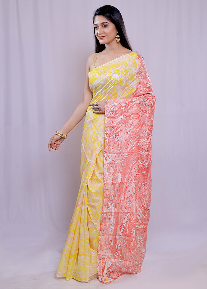 Multicolor Printed Pure Silk Saree With Blouse Piece - Indian Silk House Agencies