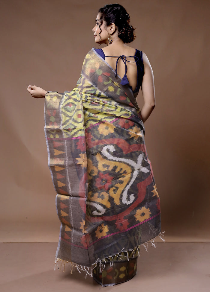 Multicolor Cotton Saree With Blouse Piece - Indian Silk House Agencies