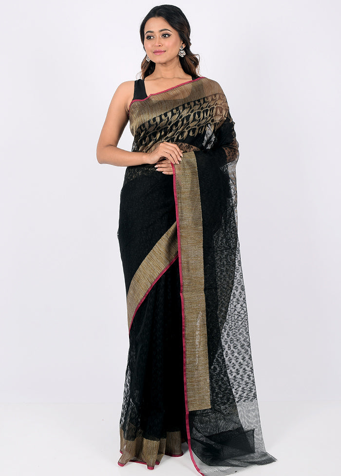 Black Net Saree With Blouse Piece - Indian Silk House Agencies