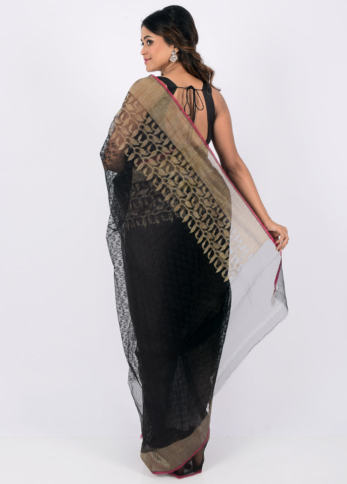 Black Net Saree With Blouse Piece - Indian Silk House Agencies