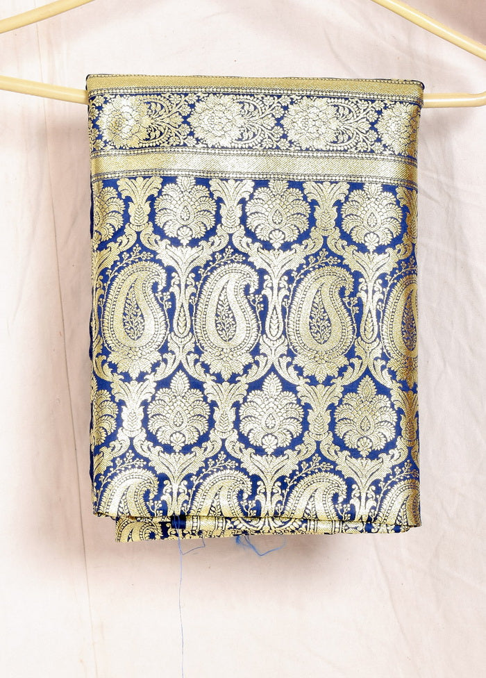 Blue Banarasi Silk Saree With Blouse - Indian Silk House Agencies