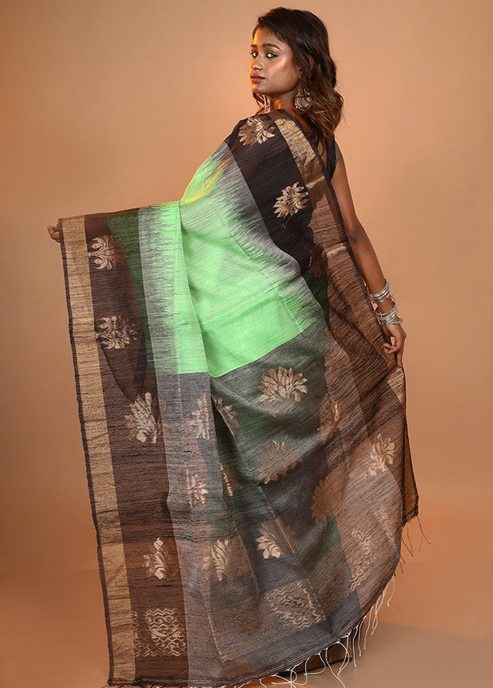 Green Matka Silk Saree With Blouse Piece - Indian Silk House Agencies