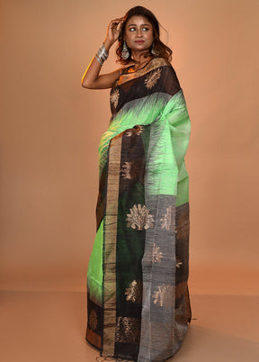 Green Matka Silk Saree With Blouse Piece - Indian Silk House Agencies