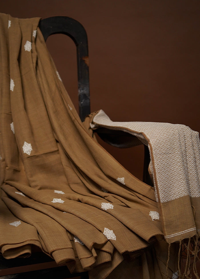 Brown Matka Silk Saree With Blouse Piece - Indian Silk House Agencies