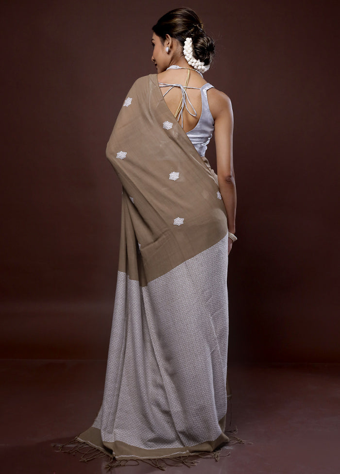 Brown Matka Silk Saree With Blouse Piece - Indian Silk House Agencies