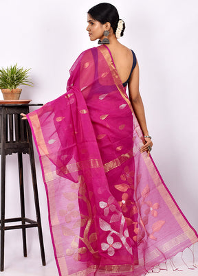 Purple Matka Silk Saree With Blouse Piece - Indian Silk House Agencies