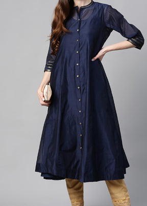 Indigo Pure Readymade Chanderi Kurti