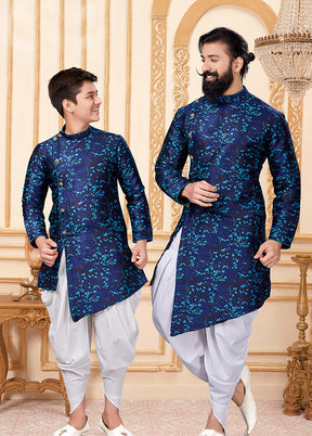 2 PC Multicolor Silk Father And Son Combo