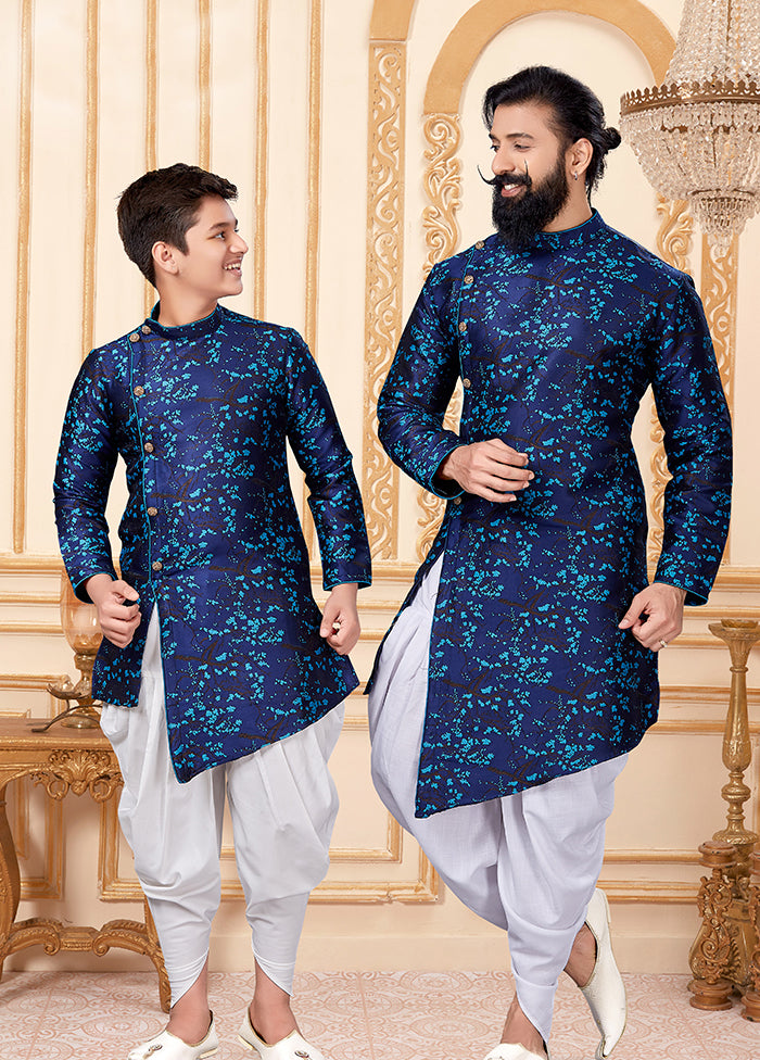 2 PC Multicolor Silk Father And Son Combo