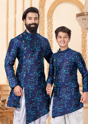 2 PC Multicolor Silk Father And Son Combo