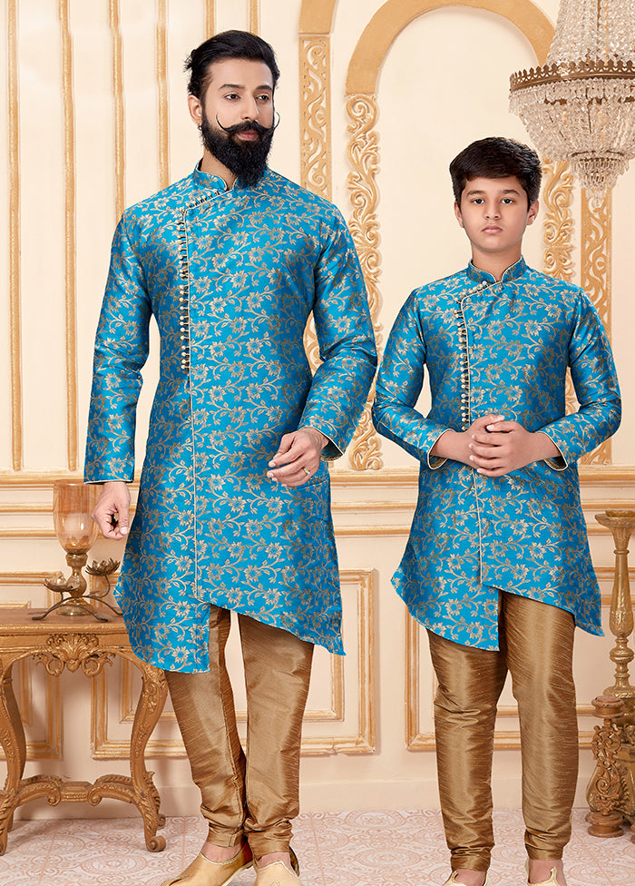 2 PC Multicolor Silk Father And Son Combo